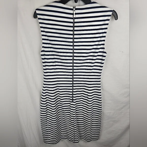 Kate Spade Navy and White Striped Sleeveless Dress Sz 10 - Picture 6 of 11